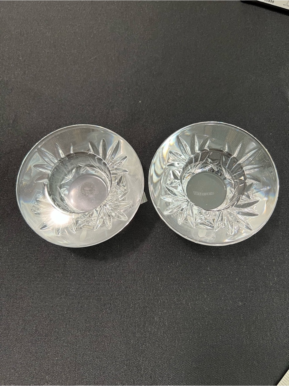 Waterford Clear Crystal Pair of Tea Lights